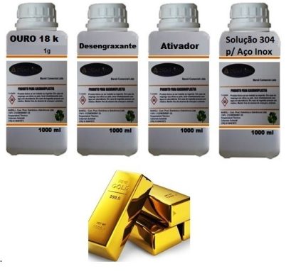 KIT 4 BANHOS - AÇO INOX 1 LITRO