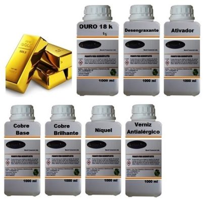KIT 7 BANHOS - OURO 1 LITRO